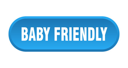 baby friendly button. rounded sign on white background