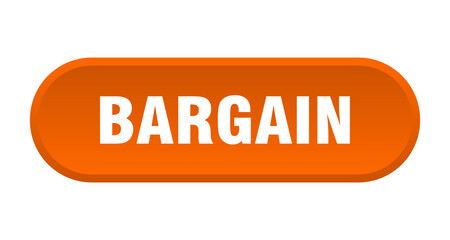bargain button. rounded sign on white background
