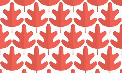 seamless pattern with red leaves