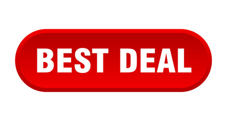 best deal button. rounded sign on white background