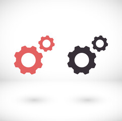 Settings isolated vector icon. Gear symbol. vector icon Gear tool or button for web application or UI.  vector icon Trendy flat style