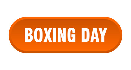 boxing day button. rounded sign on white background