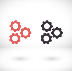 Settings isolated vector icon. Gear symbol. vector icon Gear tool or button for web application or UI.  vector icon Trendy flat style