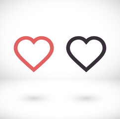 Heart vector icon. Outline love vector icon signs isolated on a background. vector icon Gray black graphic shape line art for romantic wedding or vector icon  valentine gift.