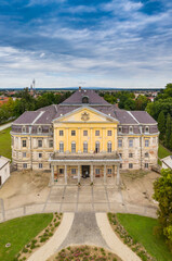 Obraz premium Aerial photo of Batthyany castle, Kormend