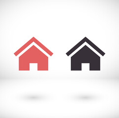 Home vector image to be used in web applications, mobile applications and print media. Abstract house logo design template. Colorful sign. Universal vector icon