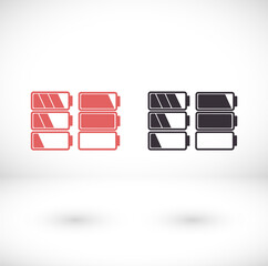 Simple battery vector icons for your needs. vector icons There are multiple bar battery vector icons with suitable colors