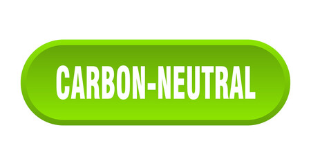 carbon-neutral button. rounded sign on white background