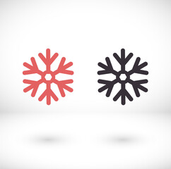 Snowflake vector Icon. Flat logo of snowflake isolated on white background vector Icon. New Year and winter symbol vector Icon. Vector