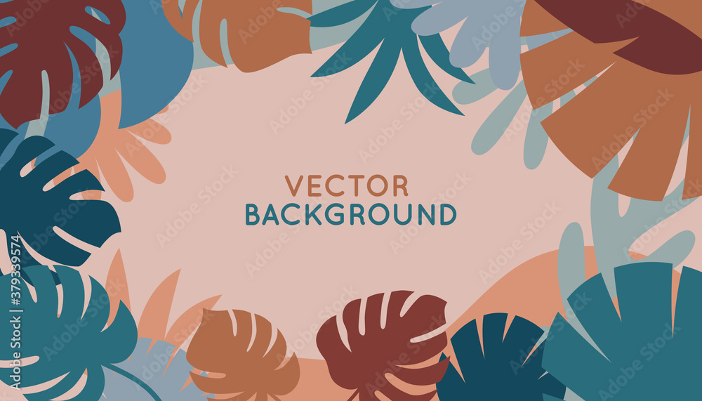 Poster vector horizontal abstract background with copy space for text - autumn sale - bright vibrant banner
