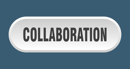 collaboration button. rounded sign on white background