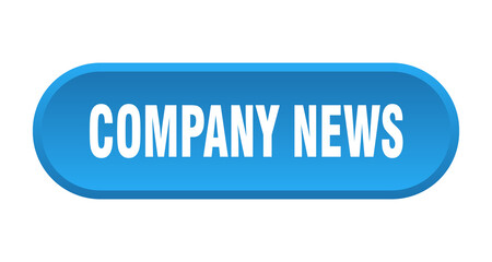 company news button. rounded sign on white background