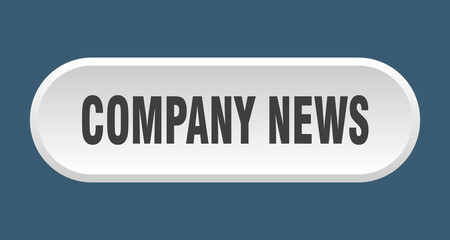 company news button. rounded sign on white background