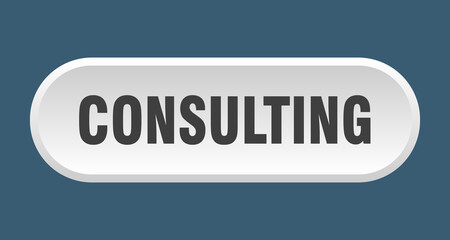 consulting button. rounded sign on white background