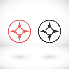 Compass icon vector. Compass navigation symbol illustration. icon vector Simple design on white background icon vector