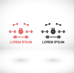 barbell icon isolated sign symbol vector illustration - high quality black style vector icons vector