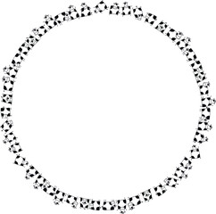 vector cartoon cows on the circle border background