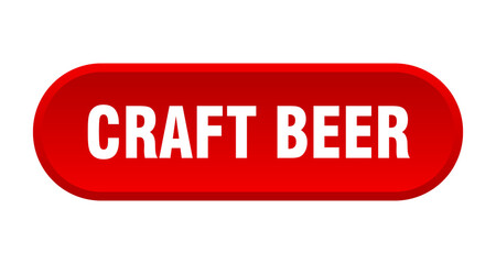 craft beer button. rounded sign on white background