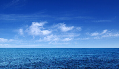 Fototapeta na wymiar Blue sea with waves and sky