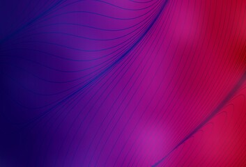 Dark Purple, Pink vector backdrop with wry lines.