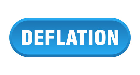 deflation button. rounded sign on white background