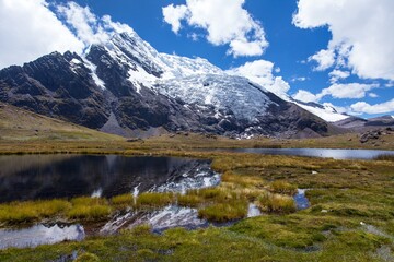Fototapeta na wymiar Ausangate Andes mountains in Peru near Cuzco city