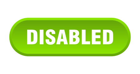 disabled button. rounded sign on white background