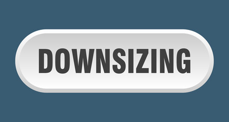 downsizing button. rounded sign on white background