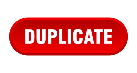duplicate button. rounded sign on white background
