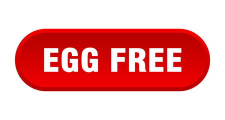 egg free button. rounded sign on white background