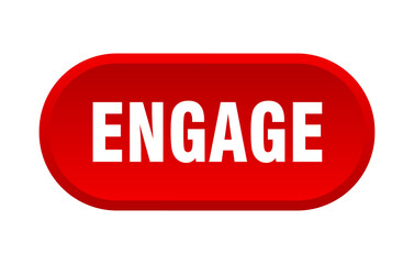 engage button. rounded sign on white background