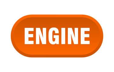 engine button. rounded sign on white background