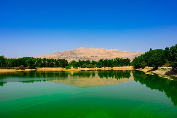 Lake Taanayel in the Bekaa valley in Lebanon