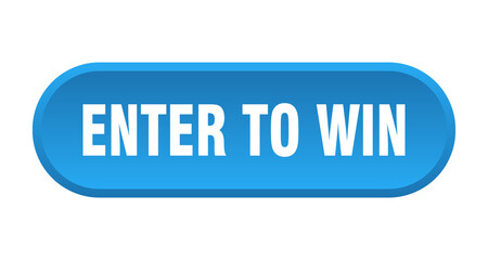 enter to win button. rounded sign on white background