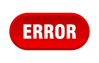 error button. rounded sign on white background