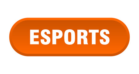 esports button. rounded sign on white background