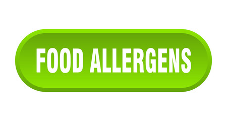 food allergens button. rounded sign on white background