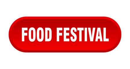 food festival button. rounded sign on white background