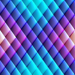 Fototapeta na wymiar Relief regular rhombuses pattern. Abstract mosaic background. Vector image.