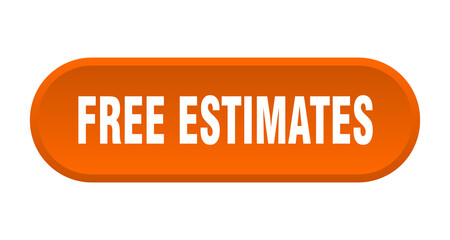free estimates button. rounded sign on white background