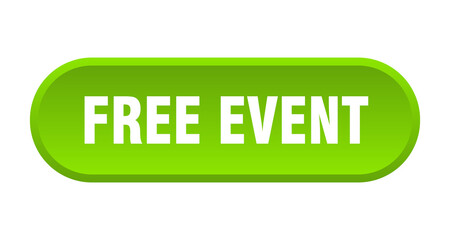 free event button. rounded sign on white background