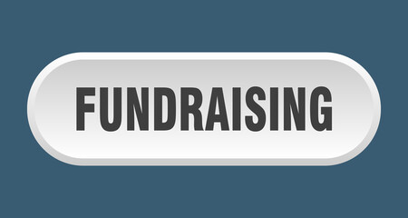 fundraising button. rounded sign on white background