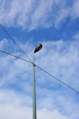 streetlight on the street in Bilbao city Spain