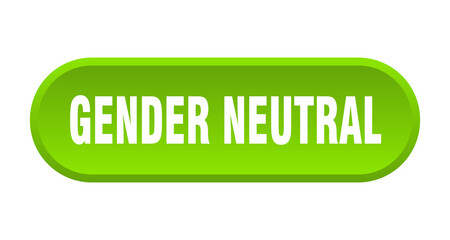 gender neutral button. rounded sign on white background