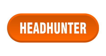 headhunter button. rounded sign on white background