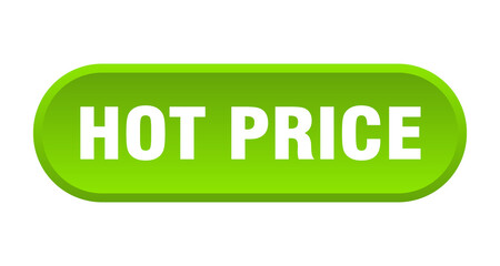 hot price button. rounded sign on white background