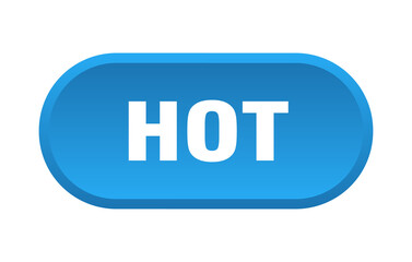 hot button. rounded sign on white background