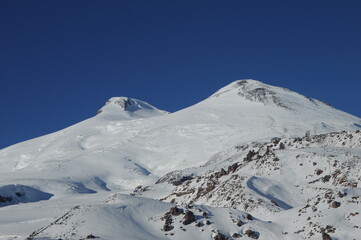 Fototapeta na wymiar snow covered mountain Elbrus