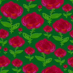 Rose Garden in June green