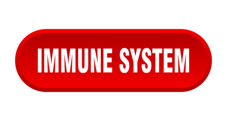 immune system button. rounded sign on white background